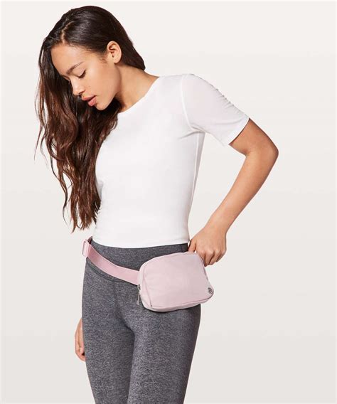 lululemon fuzzy pink belt bag.